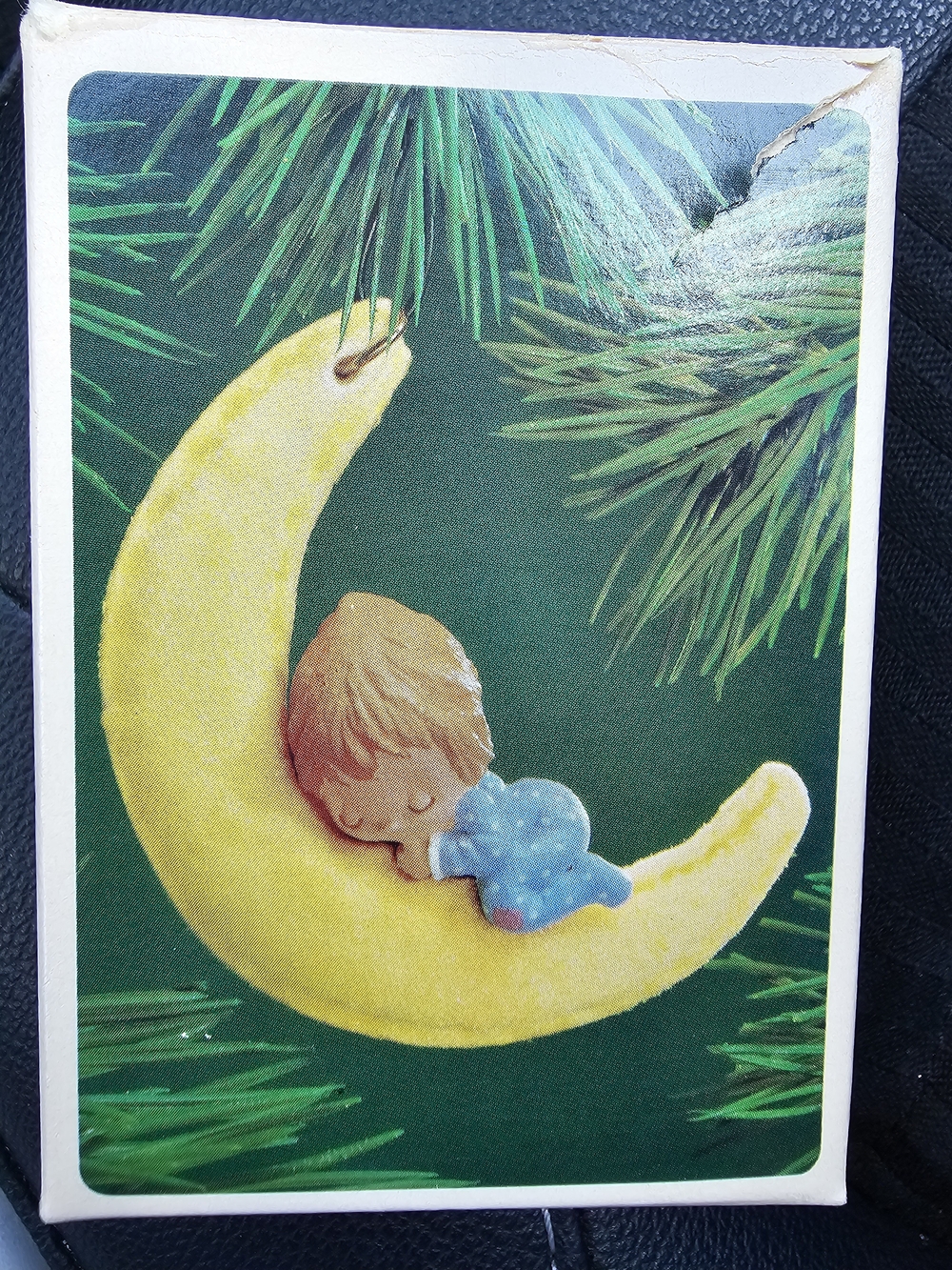 Hallmark Betsey Clark Keepsake Ornament Box - Cream and Gold Lettering. Baby boy